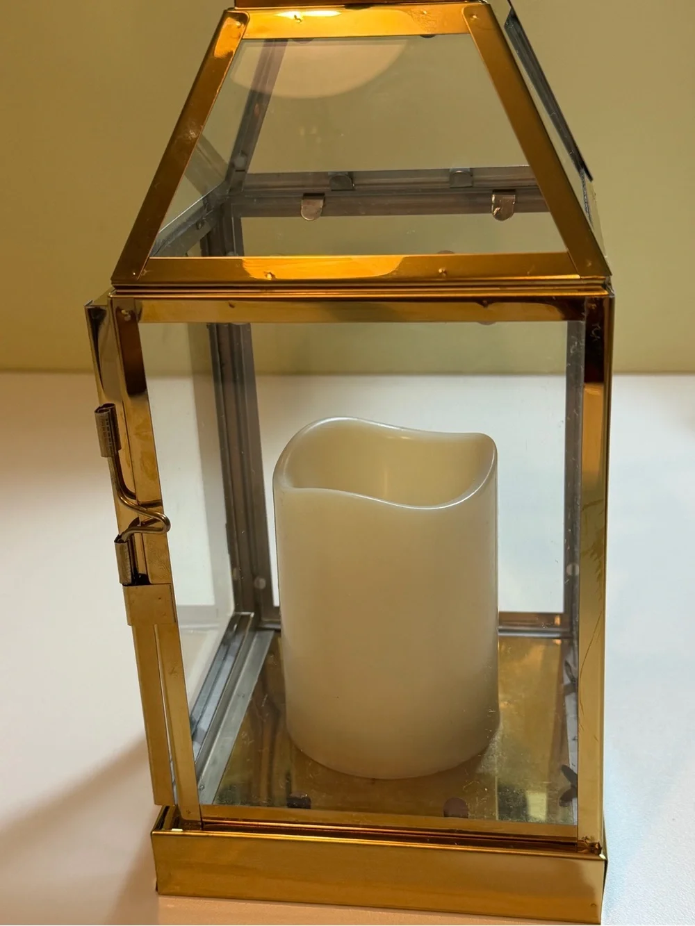 Gold Stainless Steel Candle Lantern - 12